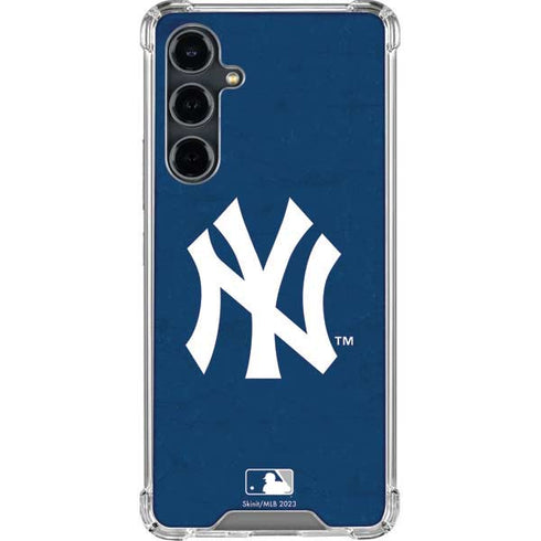 MLB New York Yankees - Solid Distressed Galaxy S23 FE Clear Case